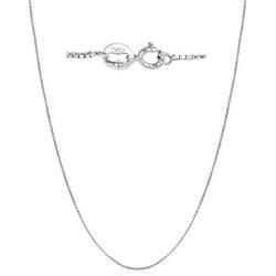 Sea of Ice 925 Sterling Silver 1mm Italian Box Chain for Women Girls Kids Unisex, 14-36 Inch