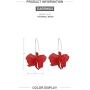 WPY Colorful Flower Floral Hoop Dangling Earrings