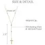 18K Yellow Gold Plated Sterling Silver CZ Rosary 18'' Chain with 2'' Extender. 18K Yellow Gold Plated Sterling Silver CZ Rosary 18'' Chain with 2'' Extender.