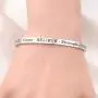 WUSUANED Cancer Bracelet Courage Hope Strength Survivor Cuff Bracelet Cancer Awareness Jewelry Inspirational Gift for Cancer Survivor