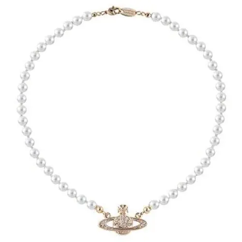 White Pearl Bead Necklaces Crystal Rhinestone Saturn Planet Necklace White Pearl Bead Necklaces Crystal Rhinestone Saturn Planet Necklace