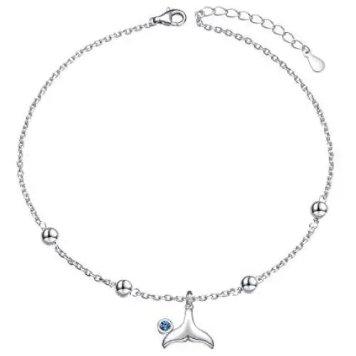 925 Sterling Silver Anklet for Women Girls Adjustable Seaside Ankle Bracelet Boho Beach Foot Chain 9+1 Inch Charm Jewelry Best Birthday Gifts
