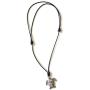 Moose546 Sea Turtle Lucky Pendant with Black Adjustable Cord Necklace for Boho Unisex Jewelry DCN-033