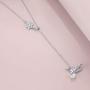 YAFEINI Hummingbird Necklace Sterling Silver Hummingbird Pendant Necklace Hummingbird Jewelry for Women Gifts