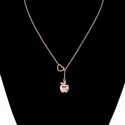 Teacher Necklace Teachers Gift Apple Pendant Lariat Necklace Thank You Gift For Teacher
