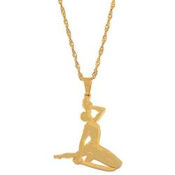 WINX Anniyo Haiti Pendant Necklace for Women Girls Ayiti Items Gold Color Jewelry Gifts of Haiti Accessories