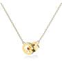 SOOYINN Interlocking Double Circles Necklace with “LOVE FOREVER” and Cubic Zirconia , Rose Gold | Gold | Silver Pendant Necklaces for Women and Girls Jewelry Gifts
