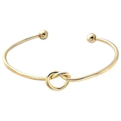 SENFAI Simple Love Knot Bangle Bracelet Bridesmaid Jewelry Set or Single SENFAI Simple Love Knot Bangle Bracelet Bridesmaid Jewelry Set or Single
