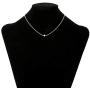 Dainty Pearl Choker Necklace, Handmade Layered Chain Freshwater Peal Mini 14k Gold Fill Choker Necklaces