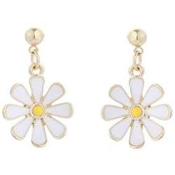 HANGO fashion all-match creative earrings, resin petal earrings, multilayer daisy flower earrings, acrylic sweet earrings, suitable for Valentines Day gifts, birthday parties, and Mothers Day gifts