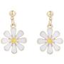 HANGO fashion all-match creative earrings, resin petal earrings, multilayer daisy flower earrings, acrylic sweet earrings, suitable for Valentines Day gifts, birthday parties, and Mothers Day gifts