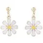 HANGO fashion all-match creative earrings, resin petal earrings, multilayer daisy flower earrings, acrylic sweet earrings, suitable for Valentines Day gifts, birthday parties, and Mothers Day gifts
