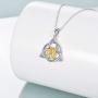 HUKKUN Irish Celtic Knot Necklace Sterling Silver Celtic Knot Sunflower/Roses/Infinity/Dog Pendant Irish Lucky Crescent Love Knot Jewelry Gifts for Women Girlfriend