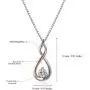 Angelady 925 Sterling Silver Infinity Necklace for Women with Jewellery Gift Box, Silver and Rose Gold Plated Friendship Pendant Necklace with 5A Cubic Zircon Birthday Gift