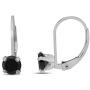 1.00 Ct Natural Round Black Diamond Leverback Earring For Womens Sold By Brights Collection