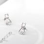 Cat Stud Earrings for Women Girls Sterling Silver Mini Pet Cats Earrings Jewelry Studs