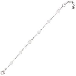 Silpada Dainty Geo Chain Bracelet in Sterling Silver, 7'' + 1'' Extender
