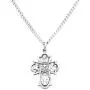 Rosemarie Collections Religious First Communion Four Way Cross Pendant Necklace with Prayer Card, 18'' Rosemarie Collections Religious First Communion Four Way Cross Pendant Necklace with Prayer Card, 18''