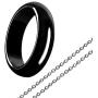 Hematite Ring for Women Men Unisex And 1Pcs Necklace, Natural Black Magnetic Hematite Stone Ring Anxiety Balance Root Chakra Kit ,absorbs Negative Energy Jewelry Gifts Size 6-11