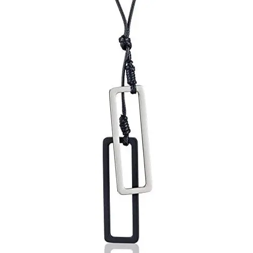 Coostuff Fashion Long Necklace with Pendant Jewelry Silver Black Necklaces for Women Coostuff Fashion Long Necklace with Pendant Jewelry Silver Black Necklaces for Women