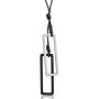 Coostuff Fashion Long Necklace with Pendant Jewelry Silver Black Necklaces for Women