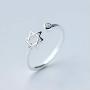 Eiffy Zircon Jewish Star of David Ring for Women Simple Open Hexagram Finger Ring Jewelry