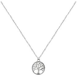 Silver Tree of Life Family Tree Pendant Necklace Fashion Jewelry Christmas Birthday Gifts for Women Girls Family Gifts for Mom Grandma Teen Best Friend Teacher