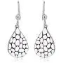 Vanbelle Sterling Silver Jewelry Pebble Inspired Teardrop Earring with Antique Finish for Women and Girls