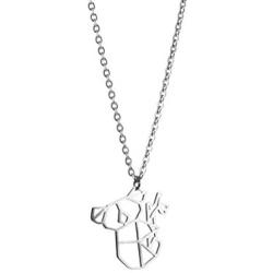 La Menagerie Koala Silver Origami Jewelry & Silver Geometric Necklace – 925 Sterling Plated Silver Necklace & Koala Necklaces for Women – Koala Necklace for Girls & Origami Necklace