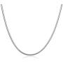 Huangiao 925 Sterling Silver 3mm Snake Chain Necklace Jewelry for Men Women (22 Inch)