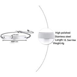 Inspirational Link Bracelet Motivational Mantra Stainless Steel Engraved Quote Jewelry Gift for Women Men Girls