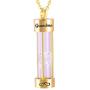 weikui Gold Hourglass Cremation Jewelry for Ashes Stainless Steel Pendant Locket Keepsake Memorial Urn Necklace for Dad Mom Grandma