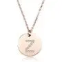 KEPKGO Alphabet Initial Tiny Letter Pendant Necklace, Rose Gold Plated Children Round Disc Double Sided Engraved Hammered Name Adjustable Personalized Crystal for Women Girls Children Jewelry Gifts KEPKGO Alphabet Initial Tiny Letter Pendant Necklace, Rose Gold Plated Children Round Disc Double Sided Engraved Hammered Name Adjustable Personalized Crystal for Women Girls Children Jewelry Gifts