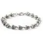 HAQUIL Stainless Steel Skull Charm Linked Bracelet for Men and Women, 8.27'' HAQUIL Stainless Steel Skull Charm Linked Bracelet for Men and Women, 8.27''