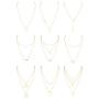 Florideco 9Pcs Multiple Layered Choker Necklace Set for Women Girls Handmade Dainty Chain Necklace Set Moon Star Circle Disco Coin Bar Pendant Chain Y Necklace Gold Jewelry Gift