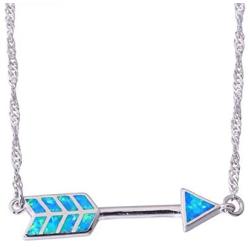 DMOMSA Sapphire Retro Alloy Bow and Arrow Pendant Necklace Jewelry Gifts, Suitable for Women’s Gifts for Birthday Party Anniversary Valentine’s Day