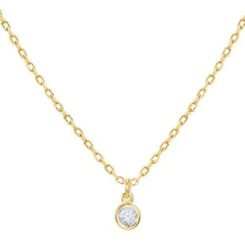 Rhodium Plated Sterling Silver Dainty Moon and Star Charm Choker Necklace| Layered Gold Choker Celestial Jewelry Gift for Her