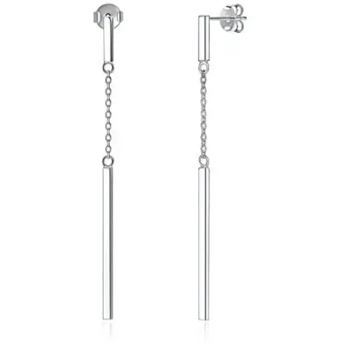 ChicSilver 925 Sterling Silver Minimalist Vertical Bar Geometric Dangle Drop Earrings for Women, Silver/Gold/Rose Gold(with Gift Box) ChicSilver 925 Sterling Silver Minimalist Vertical Bar Geometric Dangle Drop Earrings for Women, Silver/Gold/Rose Gold(with Gift Box)