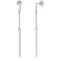 ChicSilver 925 Sterling Silver Minimalist Vertical Bar Geometric Dangle Drop Earrings for Women, Silver/Gold/Rose Gold(with Gift Box)