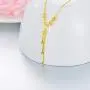 18k Gold Cherry Blossom Necklace for Women, Soid Gold Chain with Flower Pendant, Aniversary Jewelry Gifts for Wife /Girlfriend, Present for Her, 16-17 Inch