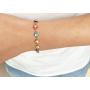 DIJUGS 3 Pcs Evil Eye Bracelet for Women Men Girls 18K Gold Plated Stainless Steel Handmade Adjustable Amulet Evil Eyes Jewelry for Family Best Friends Gifts