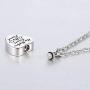 Forever My Friend Urn Necklace for Ashes Cremation Jewelry Fillable Necklace Stainless Steel Memorial Necklace