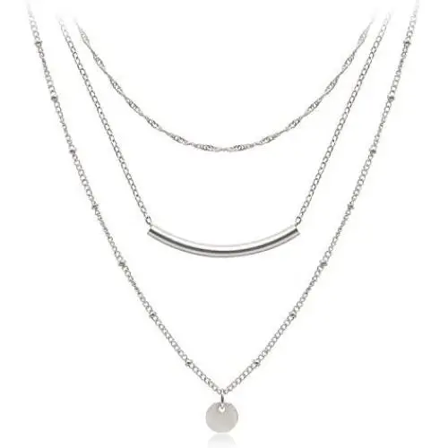 Aisansty Dainty Layered Choker Necklaces Handmade Coin Tube Star Pearl Pendant Multilayer Adjustable Layering Chain Gold Plated Necklaces Set for Women Girls Aisansty Dainty Layered Choker Necklaces Handmade Coin Tube Star Pearl Pendant Multilayer Adjustable Layering Chain Gold Plated Necklaces Set for Women Girls