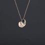 Simple Tiny Sloth Pendant Necklace Handstamped Dont Hurry Be Happy Sloth Jewelry for Women Girls Sloth Charm Necklace Gifts for Sloth Lovers and Animal Lovers
