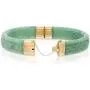 Regalia by Ulti Ramos 14K Yellow Gold Real Jade Hand Carved Bangle Bracelet Regalia by Ulti Ramos 14K Yellow Gold Real Jade Hand Carved Bangle Bracelet