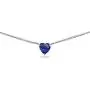 Sterling Silver Genuine or Synthetic Gemstone 7x7mm Heart Shaped Dainty Choker Necklace Sterling Silver Genuine or Synthetic Gemstone 7x7mm Heart Shaped Dainty Choker Necklace