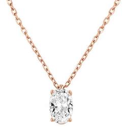 PAVOI 14K Gold Plated 925 Sterling Silver CZ Diamond Pendant Necklace for Women | Adjustable Slider