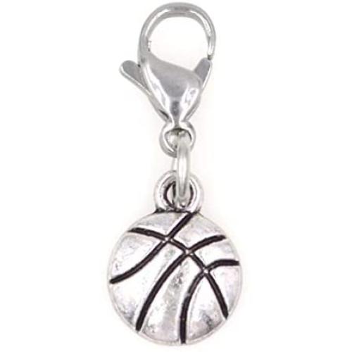 Its All About...You! Mini Basketball Sports Clip on Charm Perfect for Necklaces Bracelets 103B