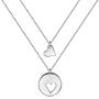 CHICLOVE Mother Daughter Jewelry Sets for Two, Cutout Heart Necklaces, 2 Sterling Silver Necklaces