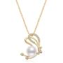 Pearl Pendant Necklace Freshwater Cultured White Single Pearl Necklace 14K Gold Filled Pearl Jewelry Gifts for Women Girls Wife